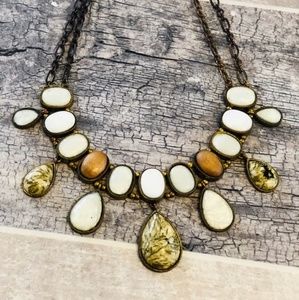 Faux stone necklace